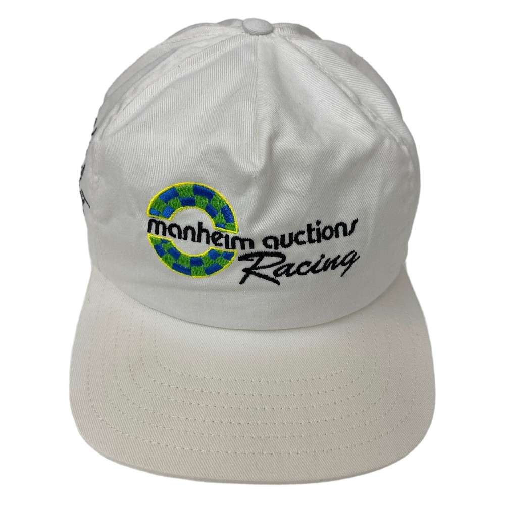 Manheim Auctions Racing Hat White Snapback Harry Gant VTG Trucker USA Cap SGM